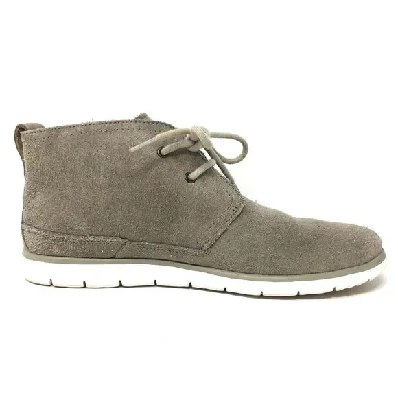 UGG Freamon Waterproof Suede Chukka Boots Mens Size 9 Grey Goat Leather Lining - Picture 8 of 14
